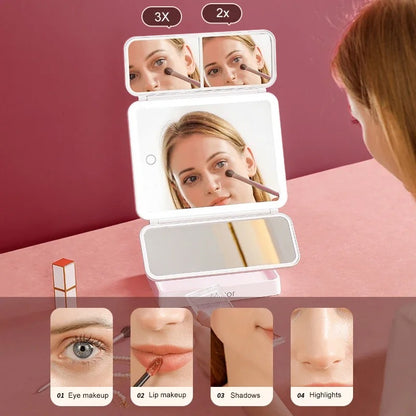 Tri Fold Vanity Mirror