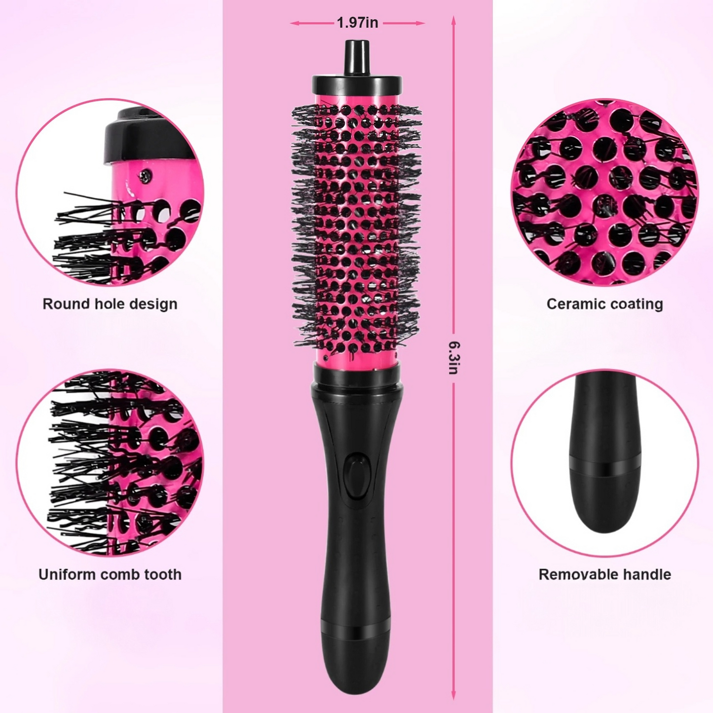 Detachable Ceramic Round Brush